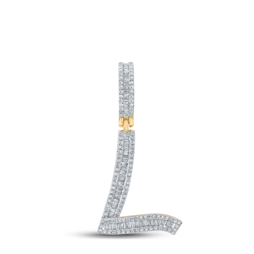 5/8CTW-DIA P1 INITIAL "L" MENS CHARM