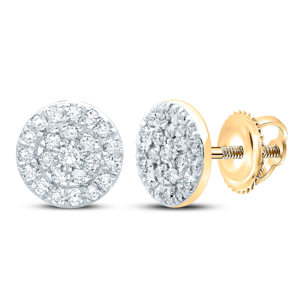 1/8CTW-DIA CN FASHION ROUND EARRING
