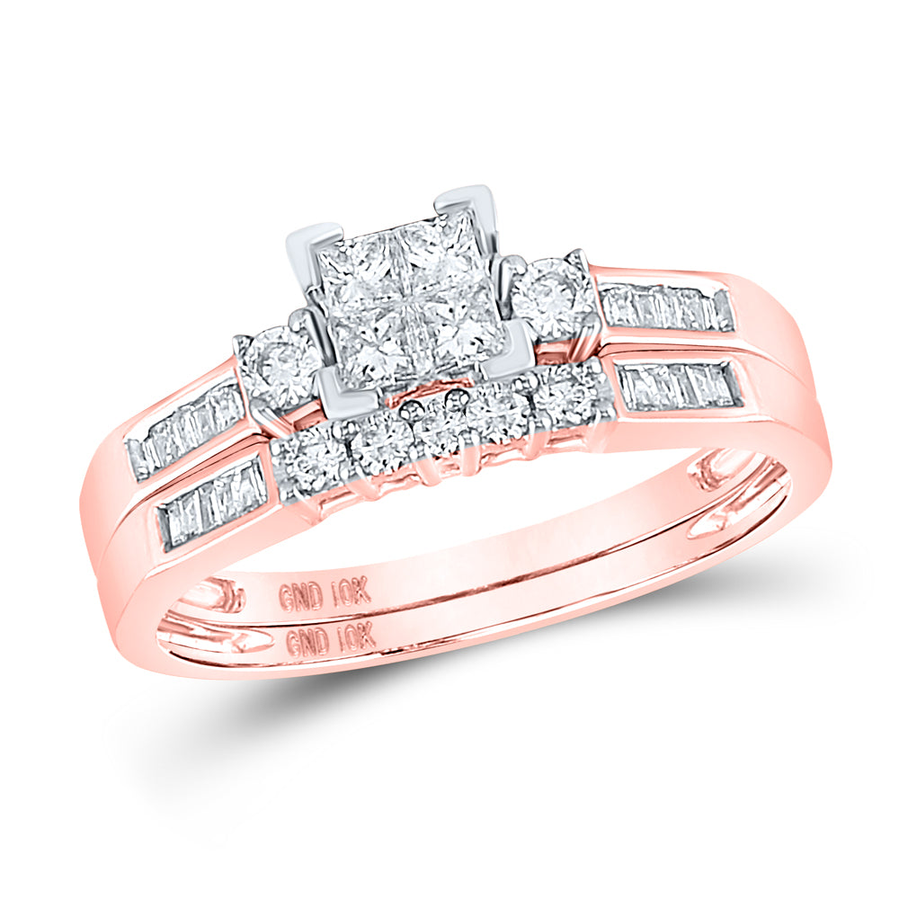 1/2CT-DIA CN CPR-TESSERA INVISIBLE BRIDAL SET SIZE-5