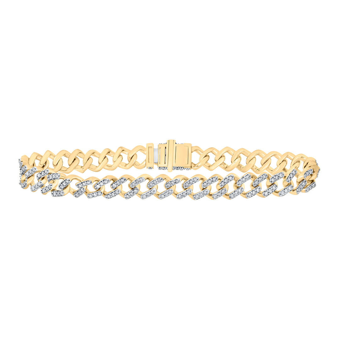 3 CTW-DIA CN MENS BRACELET(9 INCH)