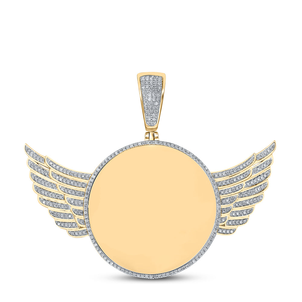 3/4CTW-DIA P1P2 ÃWINGS MEMORYÄ MENS CHARM