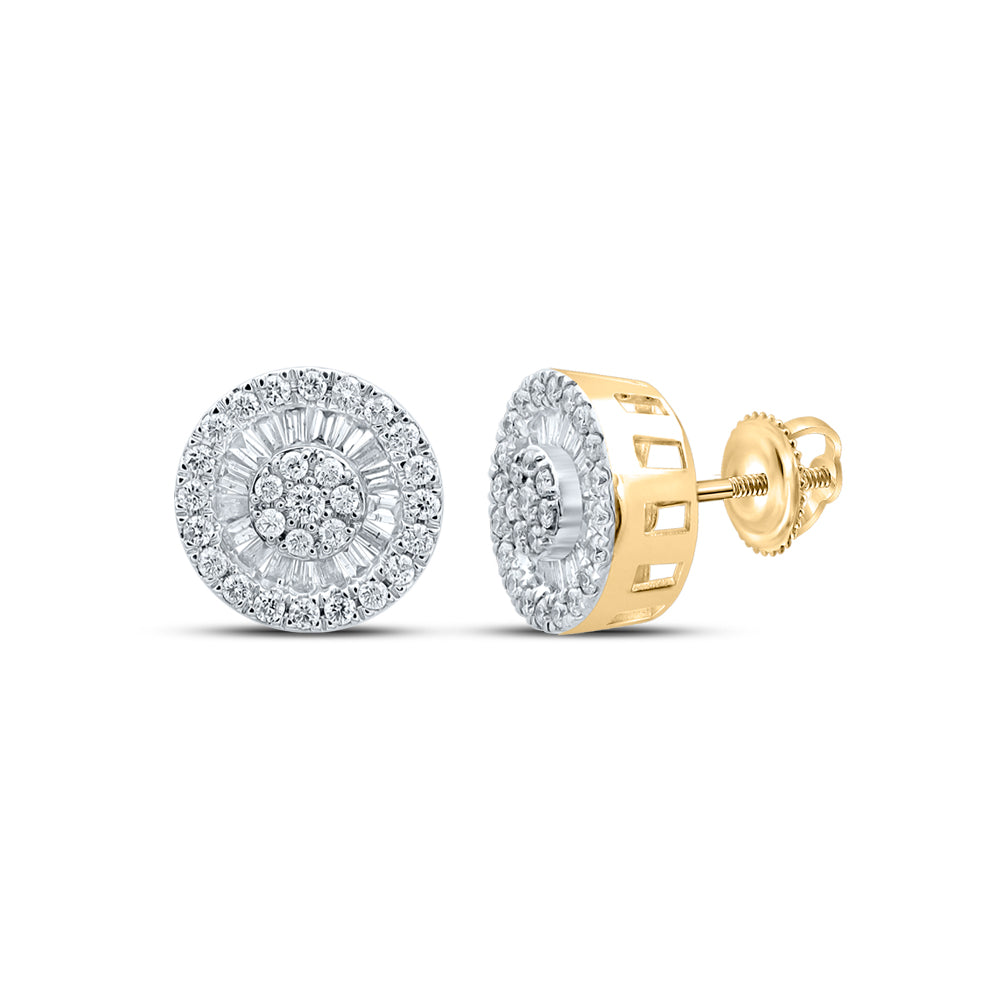 1CTW-DIA NK ROUND EARRING
