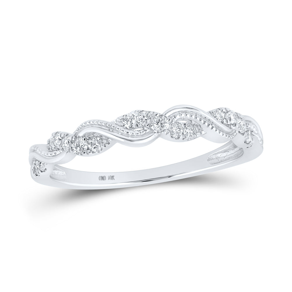 1/5CTW-DIA CN STACKABLE RING