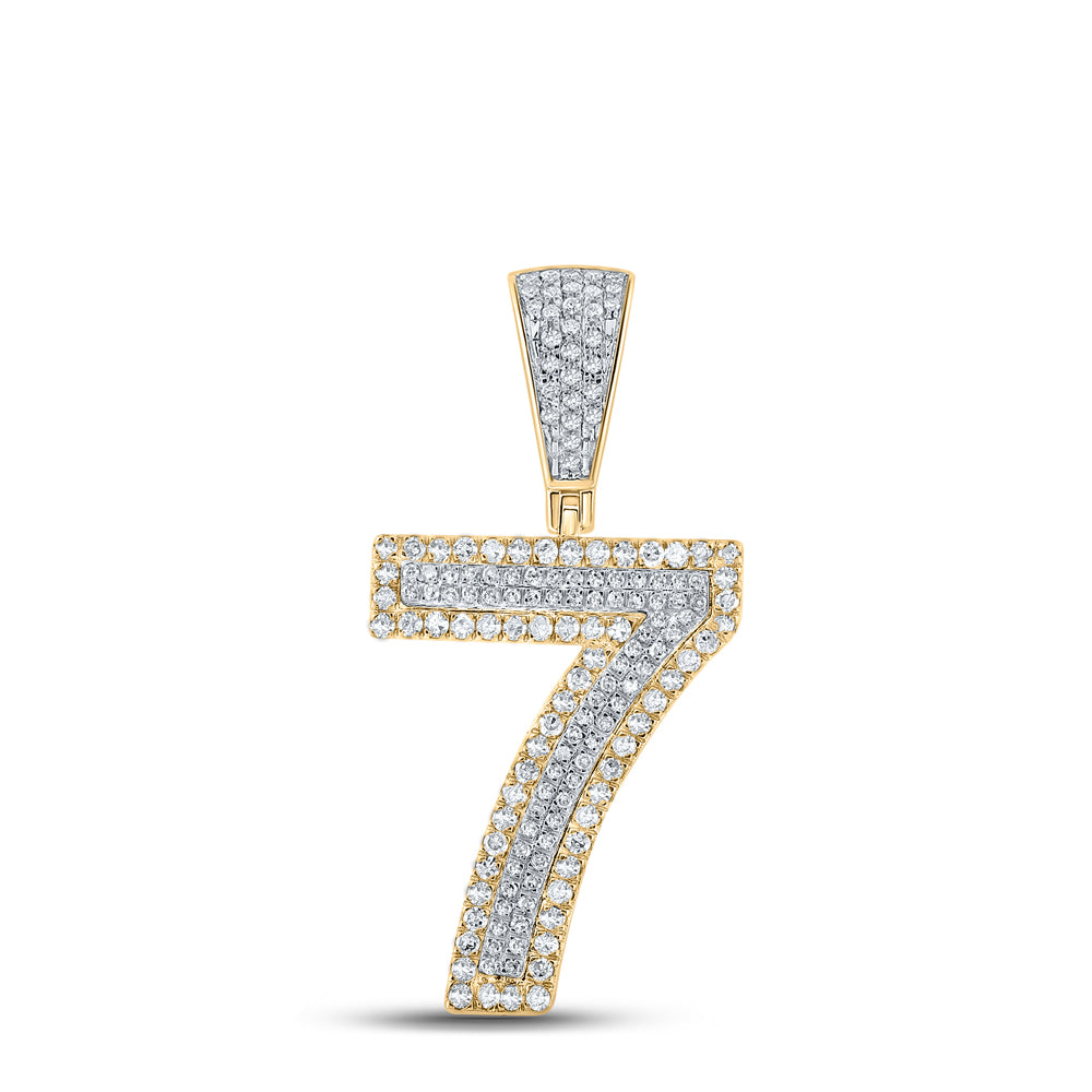 5/8CTW-DIA CN NUMBER "7" MENS CHARM