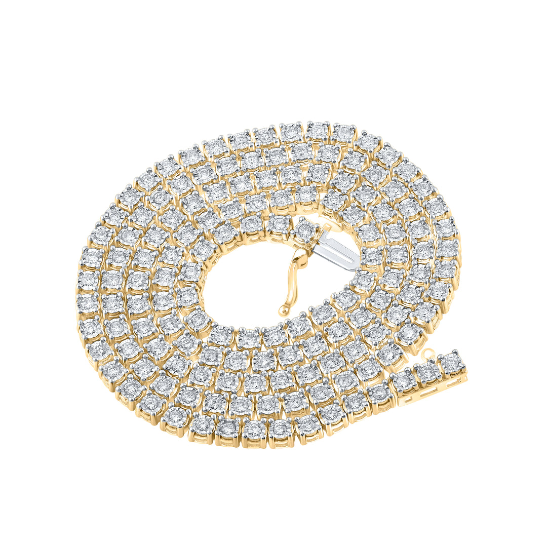 3 3/4CTW-DIA NK MENS FANUK CHAIN (20 INCH)