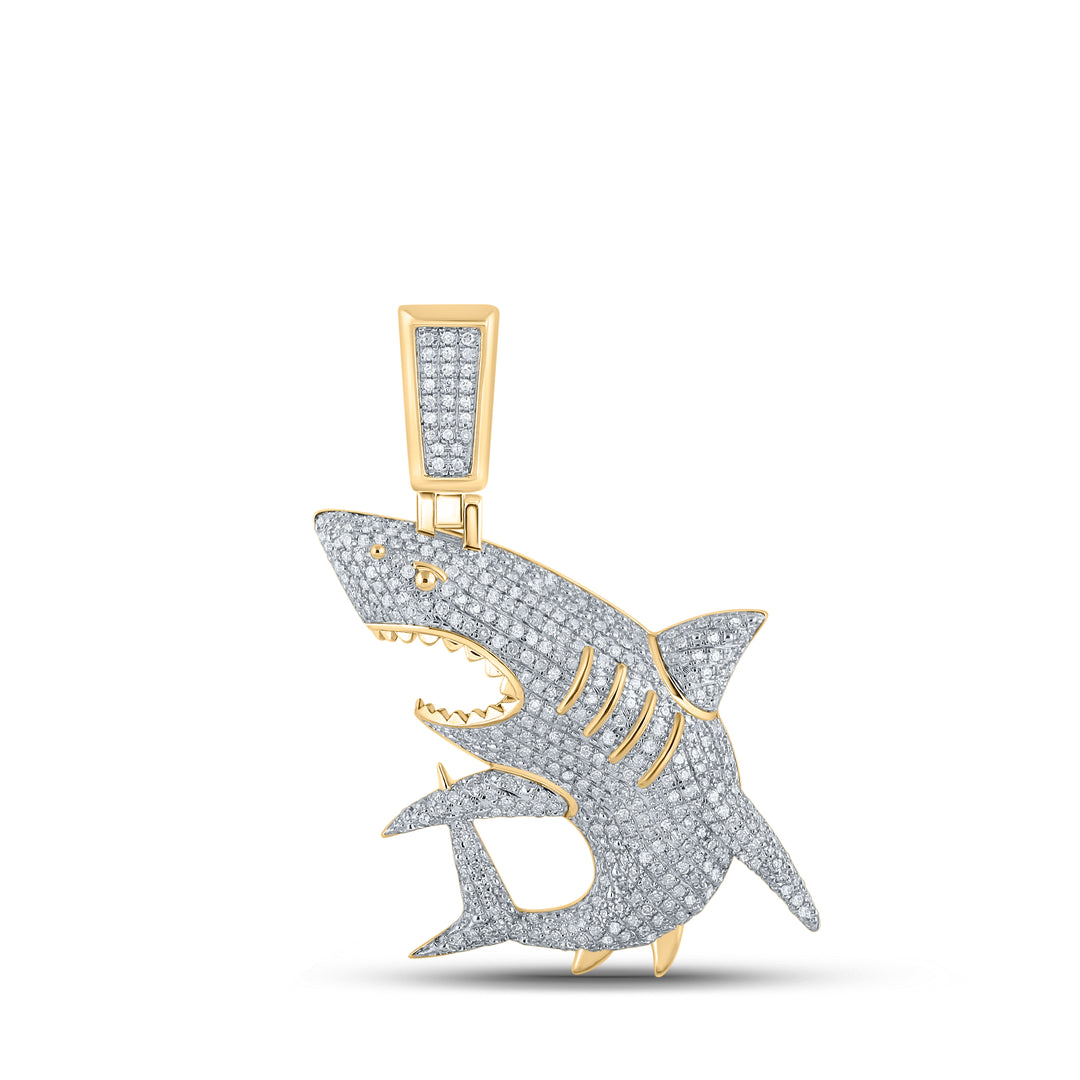 1CTW-DIA P3 SHARK MENS CHARM