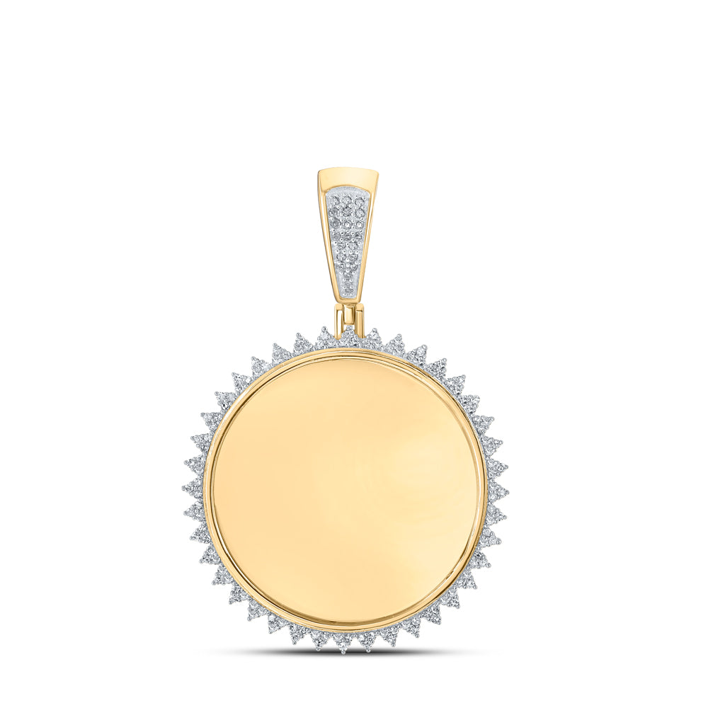 3/8CTW-DIA P1P2 MIRROR MENS CHARM