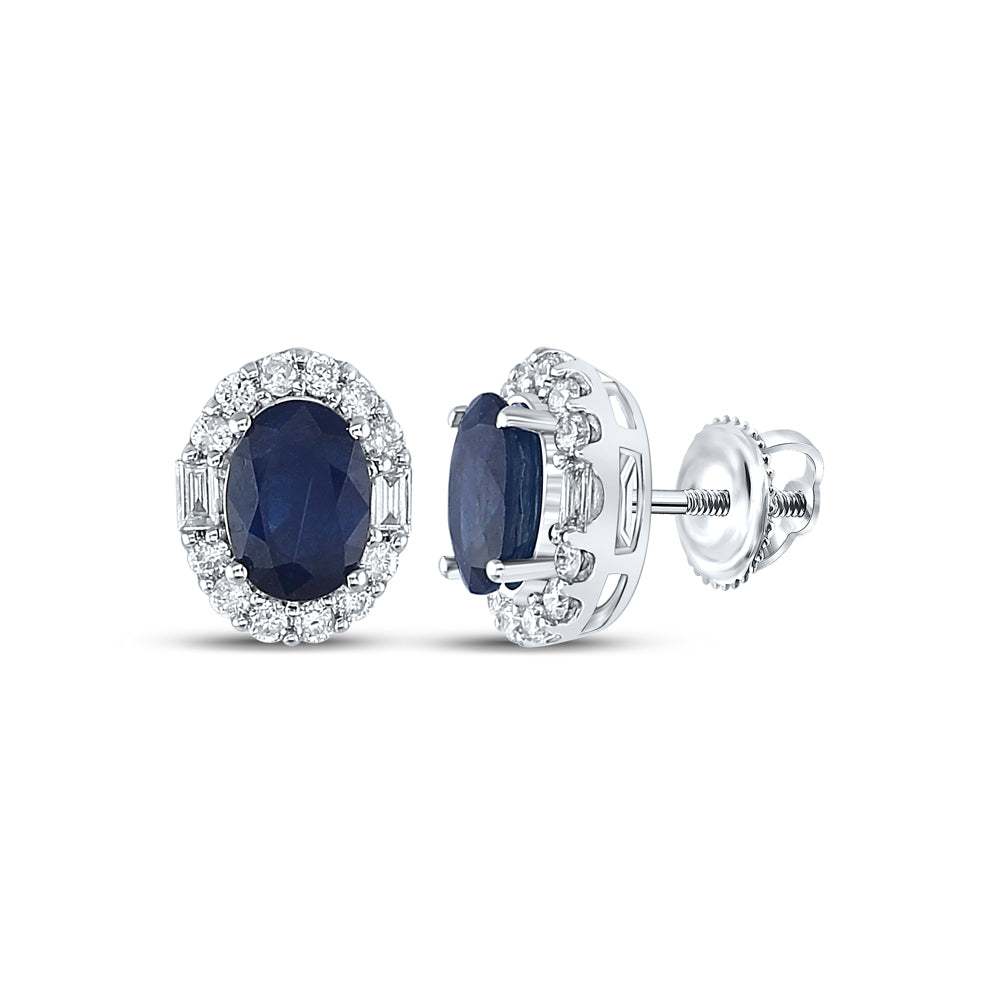 3/8CTW-DIA CN 2CTW OVAL EARRING