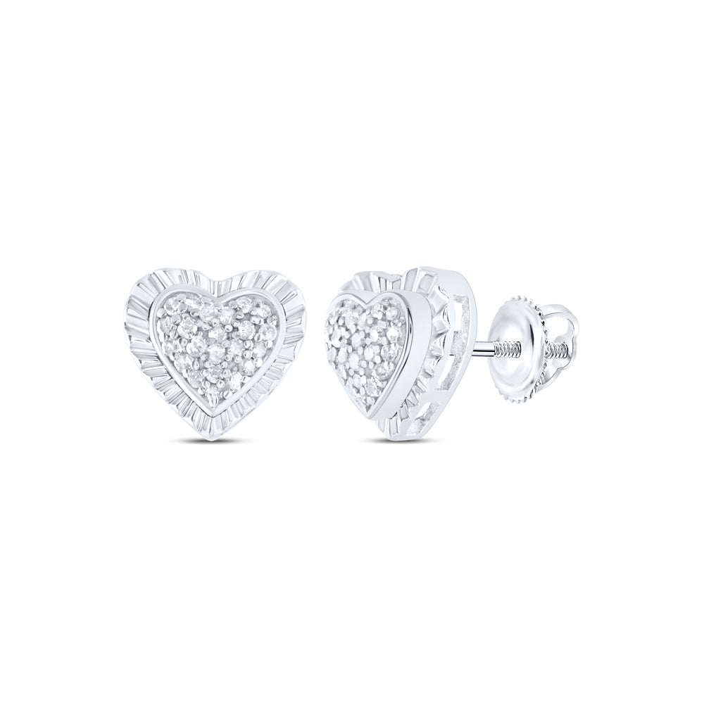 1/6CTW-DIA P3 GIFT HEART EARRING