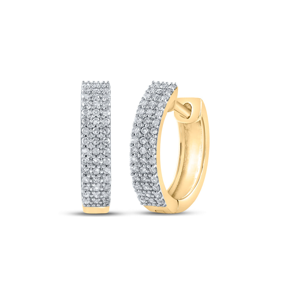 1/4CTW-DIA P1P2 HOOP GIFT EARRRING