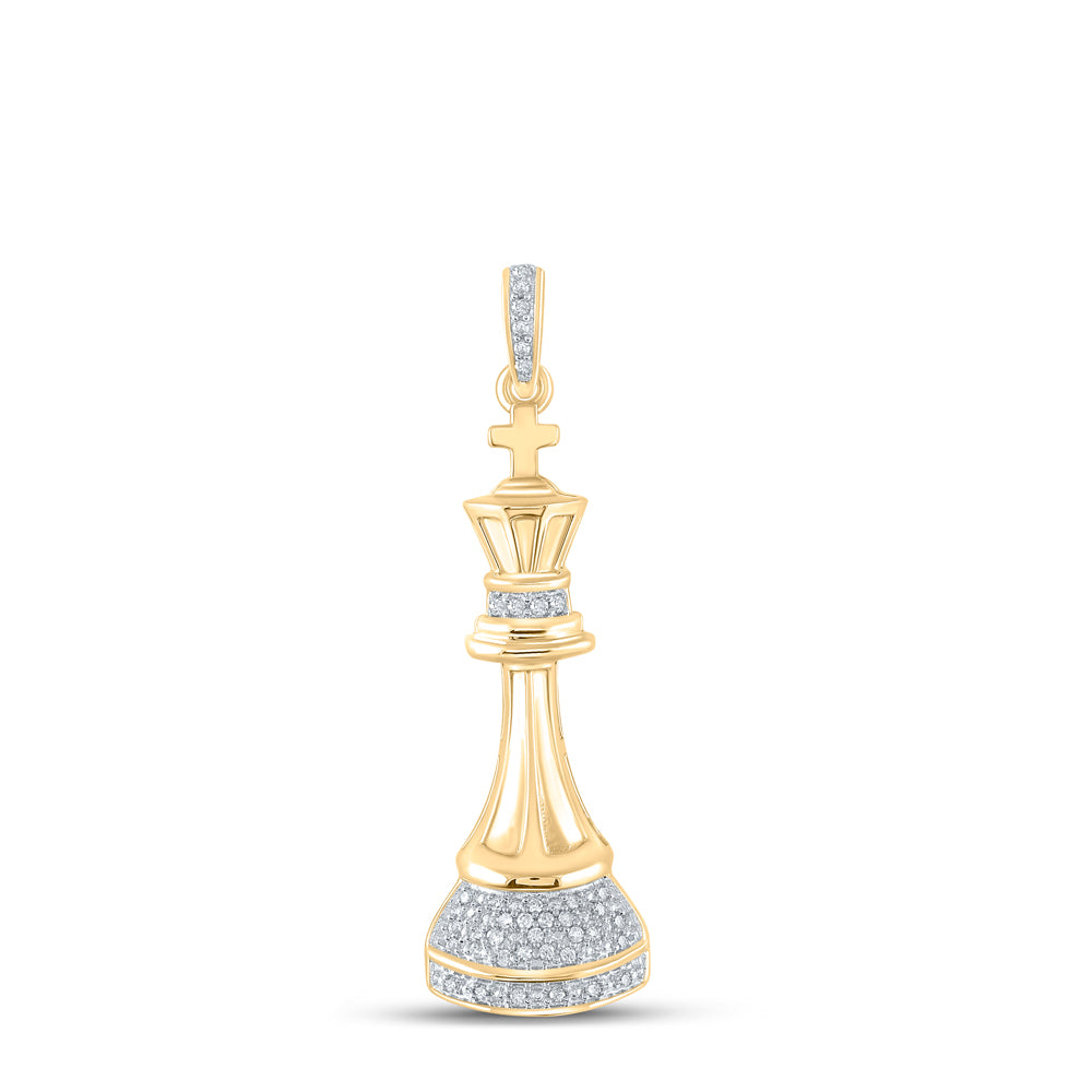1/10CTW-DIA P1P2 MENS KING PIN PENDANT