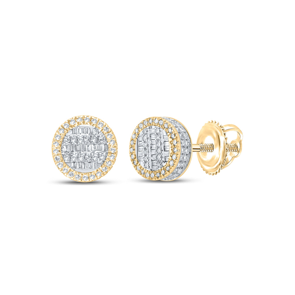5/8CTW-DIA CN BAGUETTE ROUND SHAPE EARRING