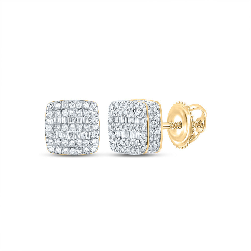 1/2CTW-DIA CN BAGUETTE CUSHION EARRING