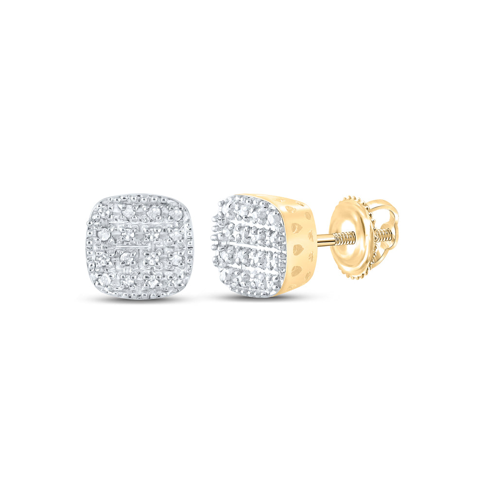 1/10CTW-DIA P3 MENS CUSHION EARRING