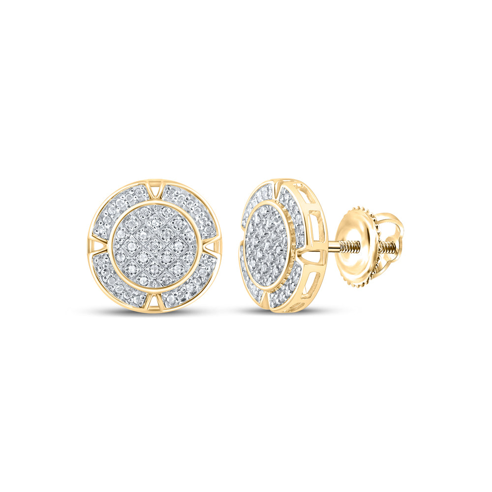 1/4CTW-DIA P3 MENS ROUND EARRING