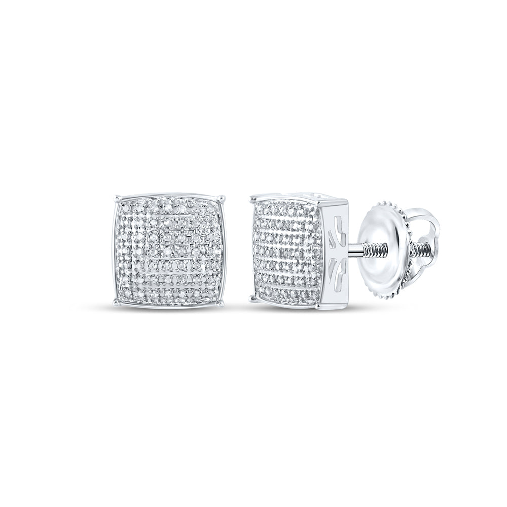 1/3CTW-DIA P3 MENS CUSHION EARRING