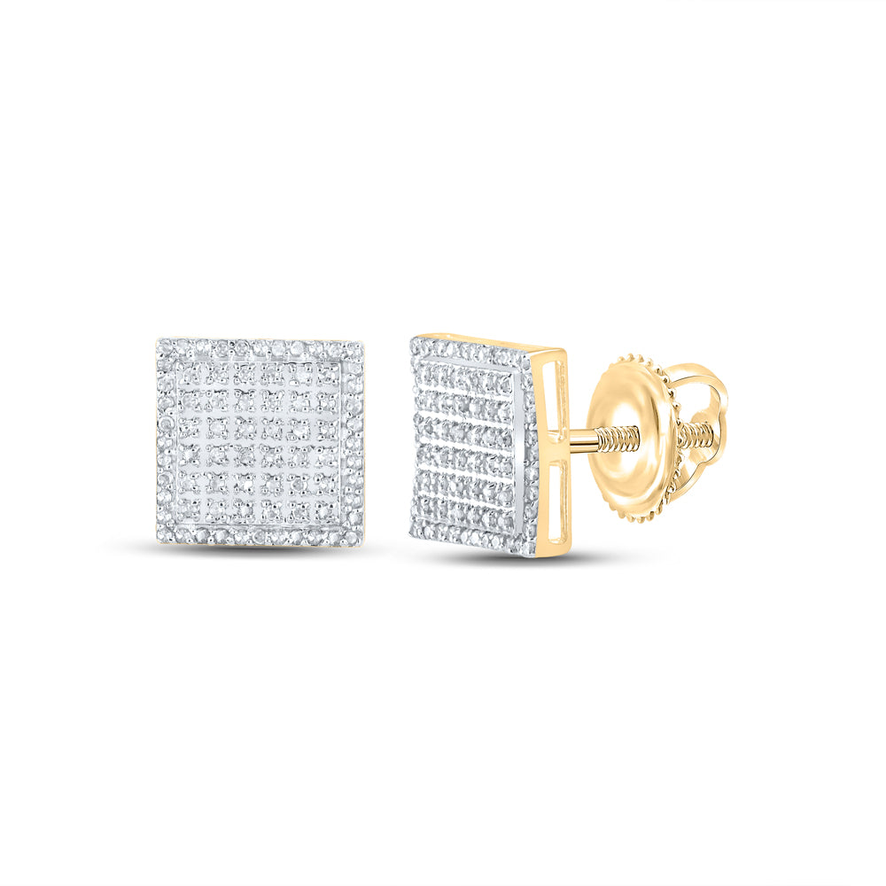 3/8CTW-DIA P3 MENS SQUARE EARRING
