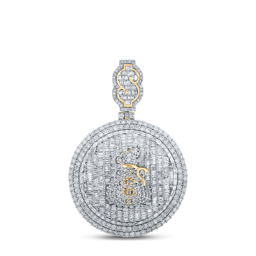 5 CTW-DIA NK MENS CHARM WITH MONEY BAG IN CENTER