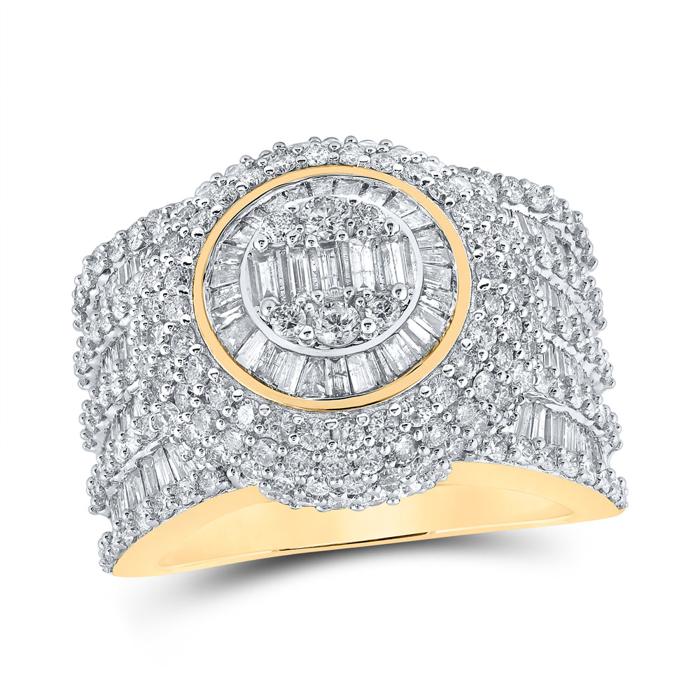 4CTW-DIA CN CLUSTER HEAD MENS RING