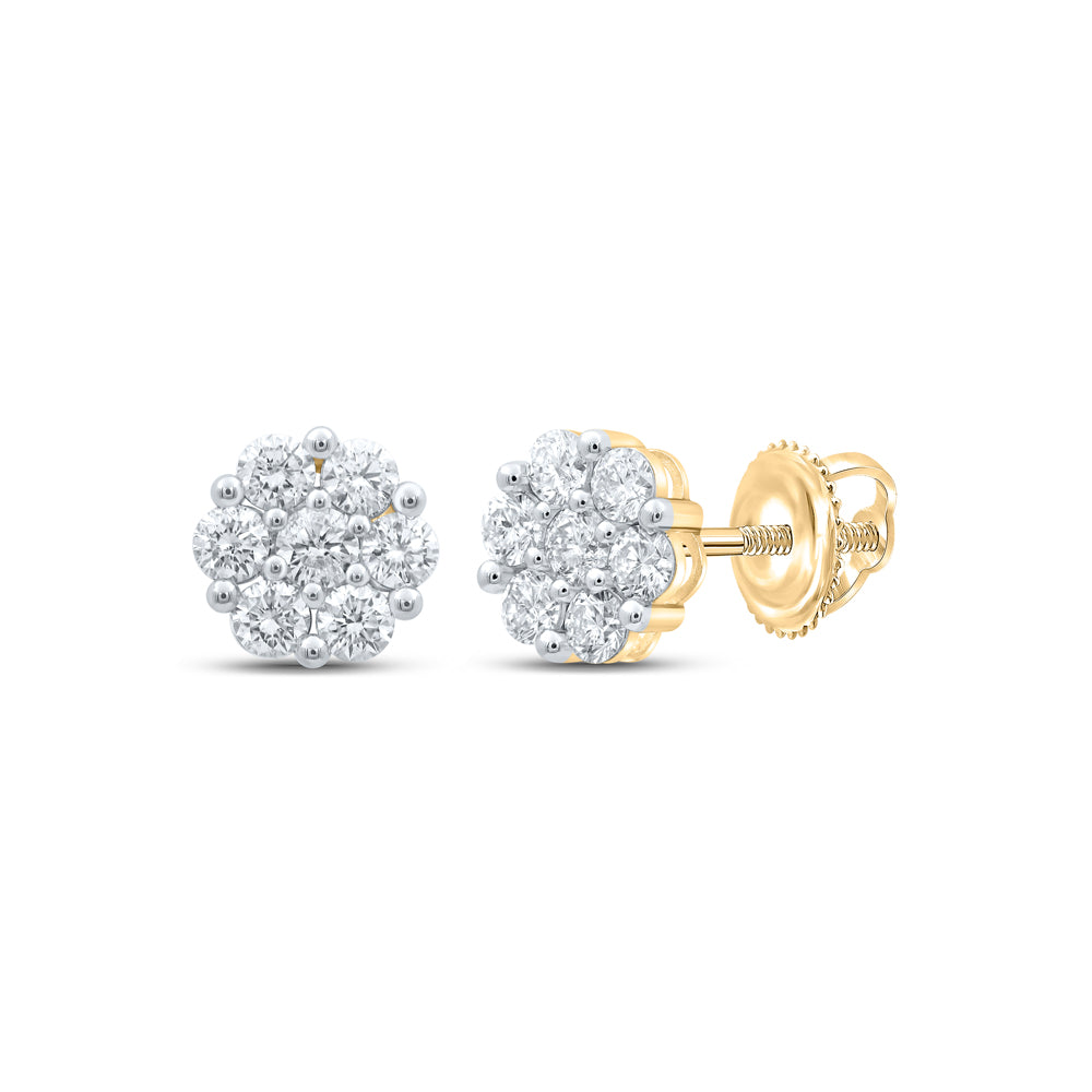 2 3/4CTW-DIA NK NICOLE'S FLOWER EARRING