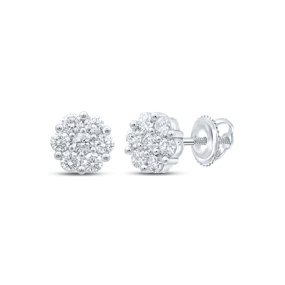 2 3/4CTW-DIA NK FLOWER EARRING