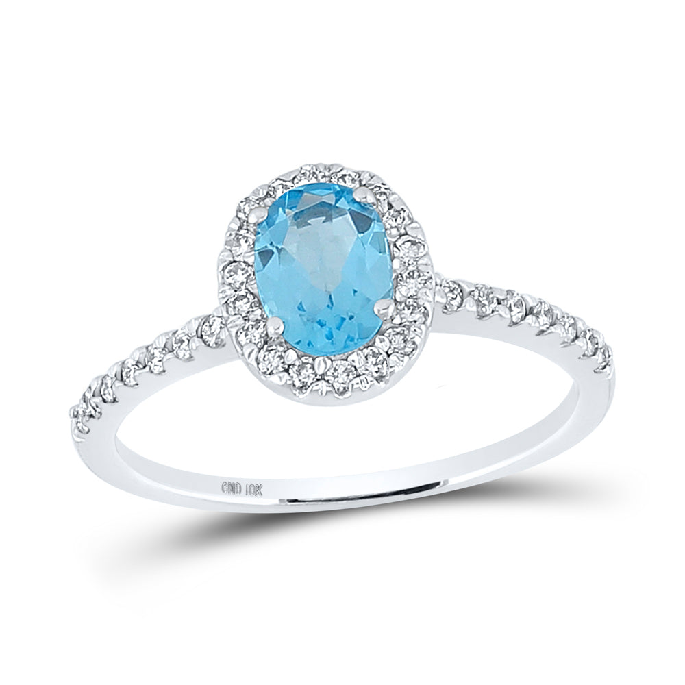 1/4CTW-DIA 1 CT-BT SYNTHETIC GEMSTONE RING