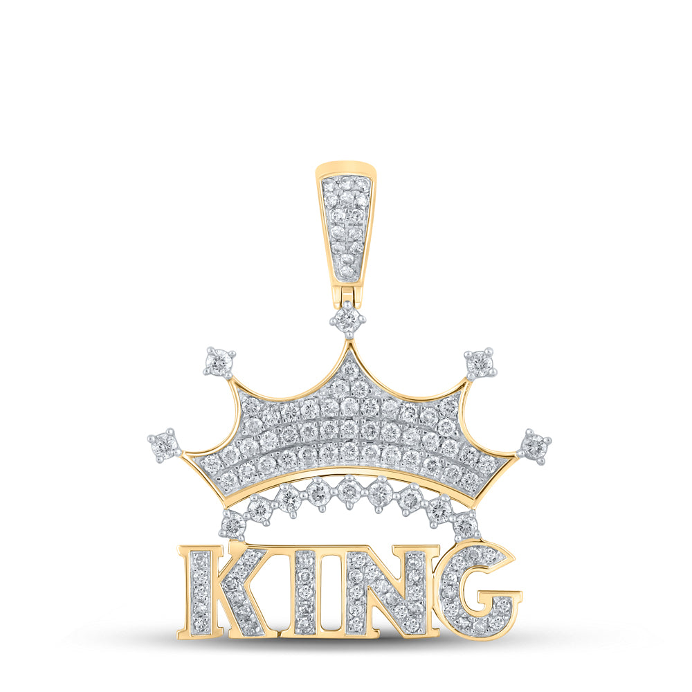 7/8CTW-DIA CN KING MENS CHARM