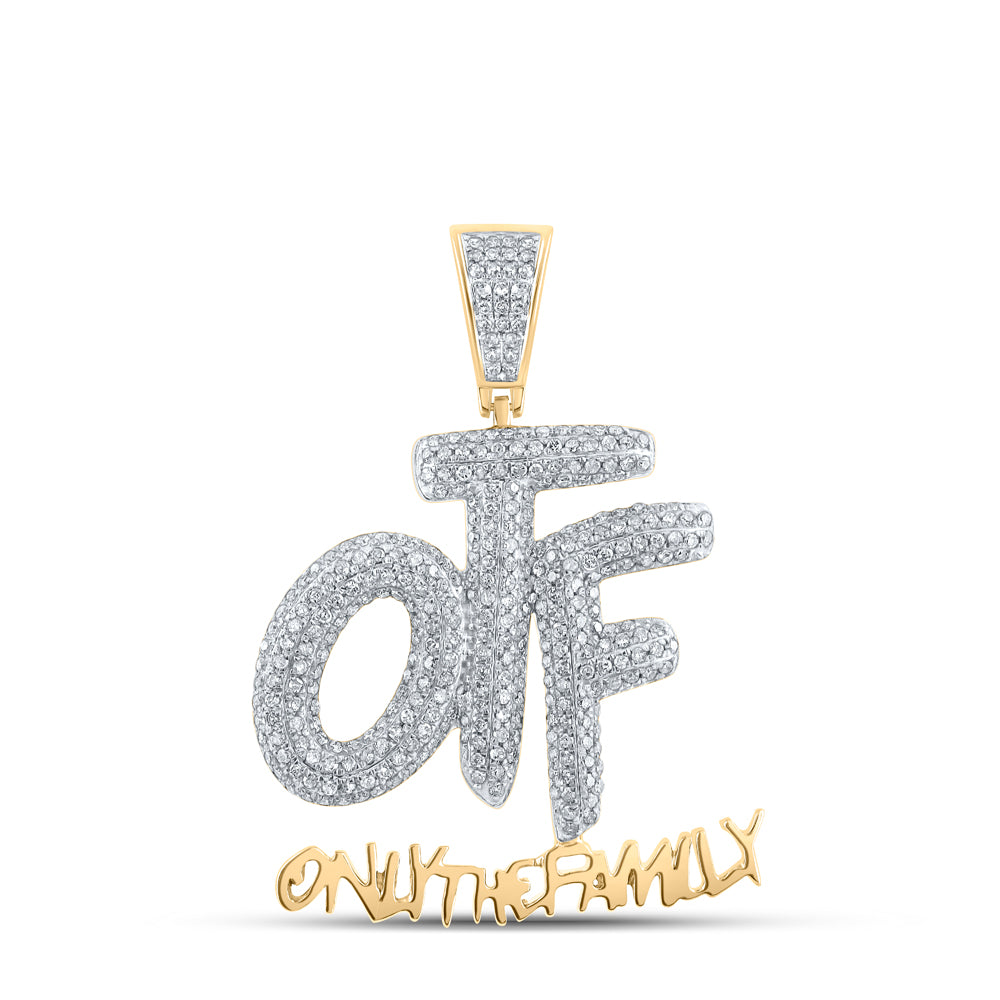 3/4CTW-DIA P1P2 OTF MENS CHARM
