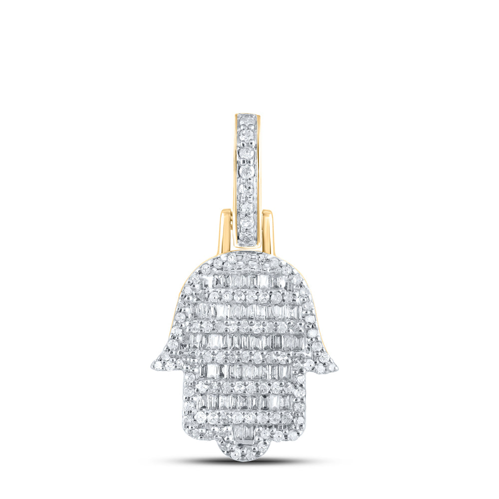 1/2 CTW-DIA P1P2 HAMSA MENS CHARM