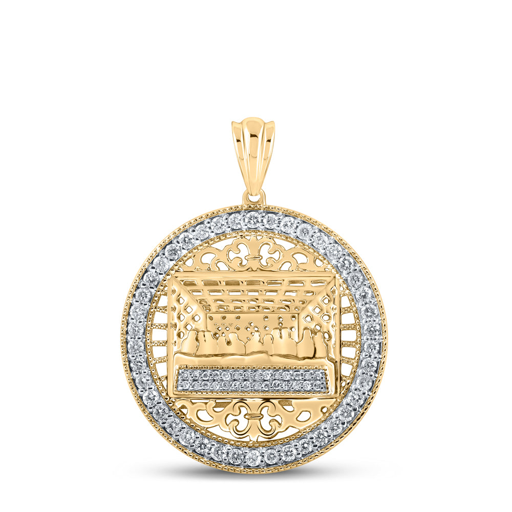 3/4CTW-DIA P1P2 MENS CHARM