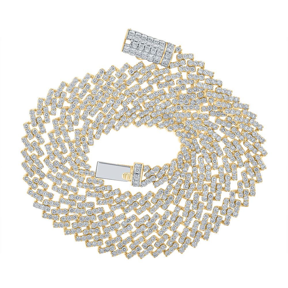 22 1/3 CTW-DIA NK (8.40MM) STRAIGHT CUBAN MENS CHAIN (24 INCH)