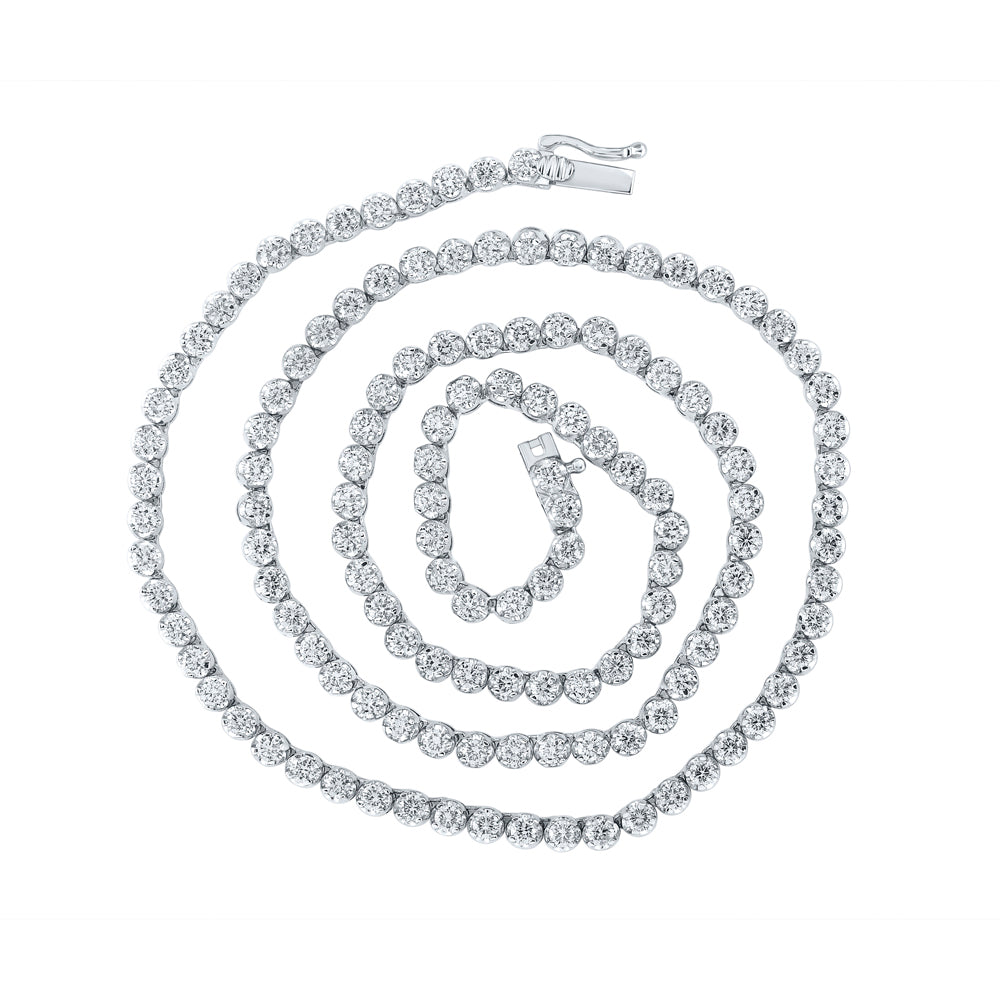 11 CTW-DIA NK MENS SOLITAIRE CHAIN (24 INCH)