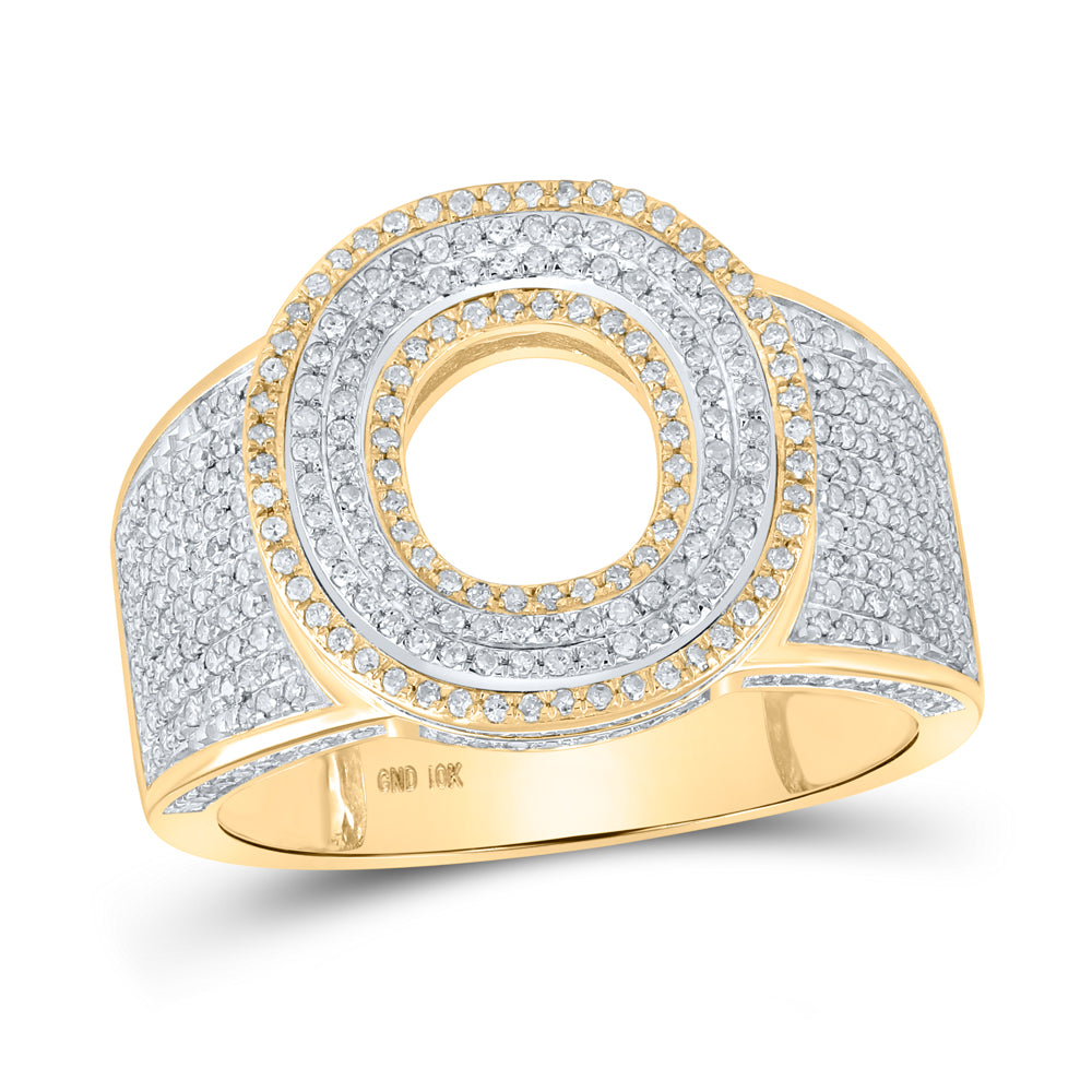 1 CTW-DIA P1P2 INITIAL "O" MENS RING