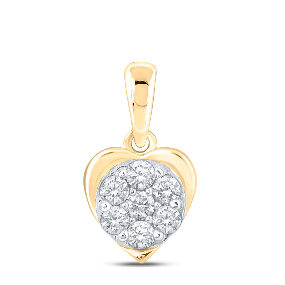 1/4CTW-DIA CN HEART PENDANT