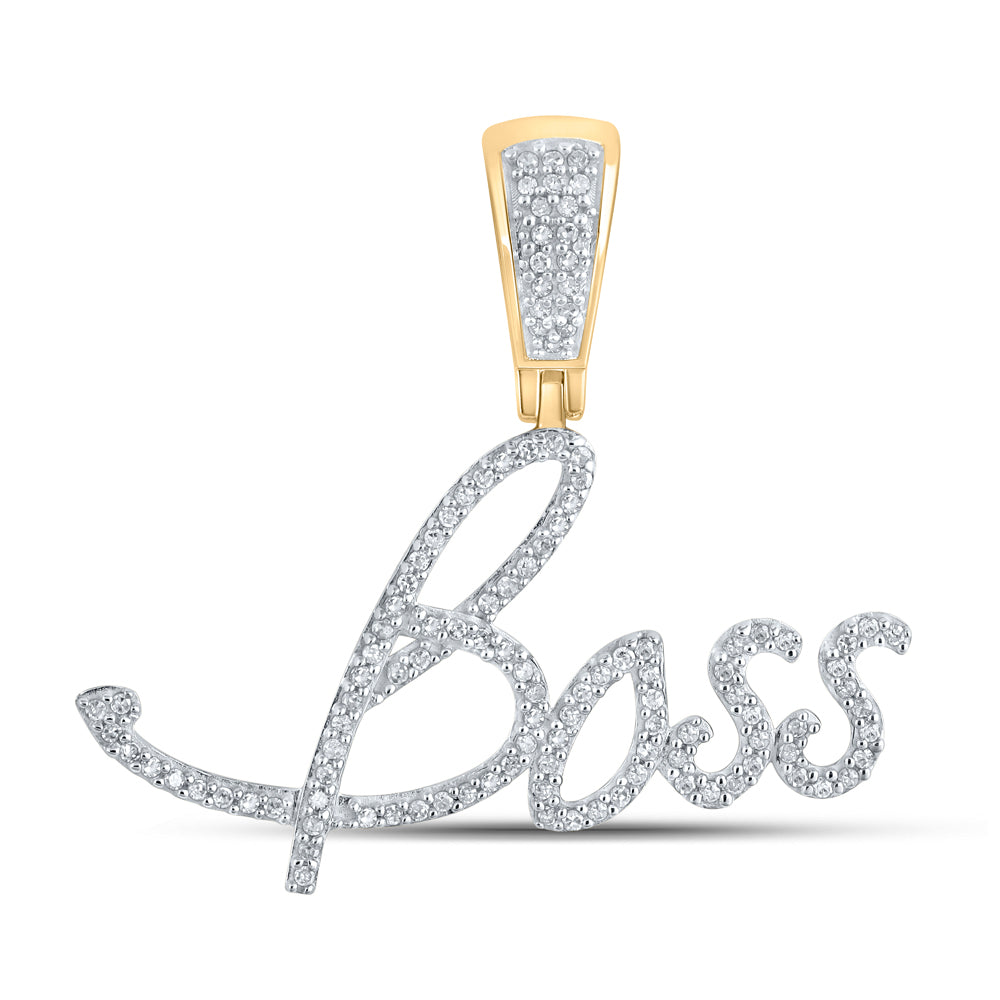 1/3CTW-DIA P1P2 "BOSS" MENS CHARM