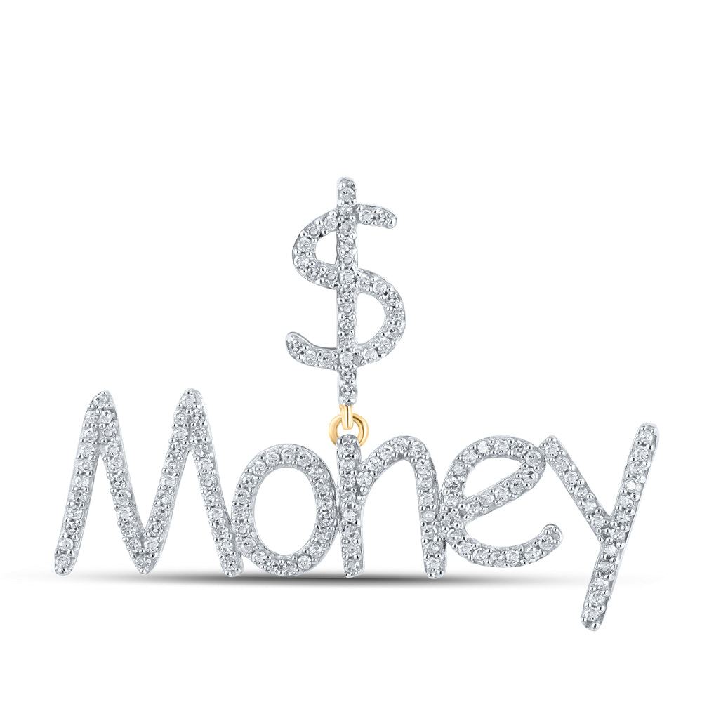 1/2CTW-DIA P1P2 "$ MONEY" MENS CHARM