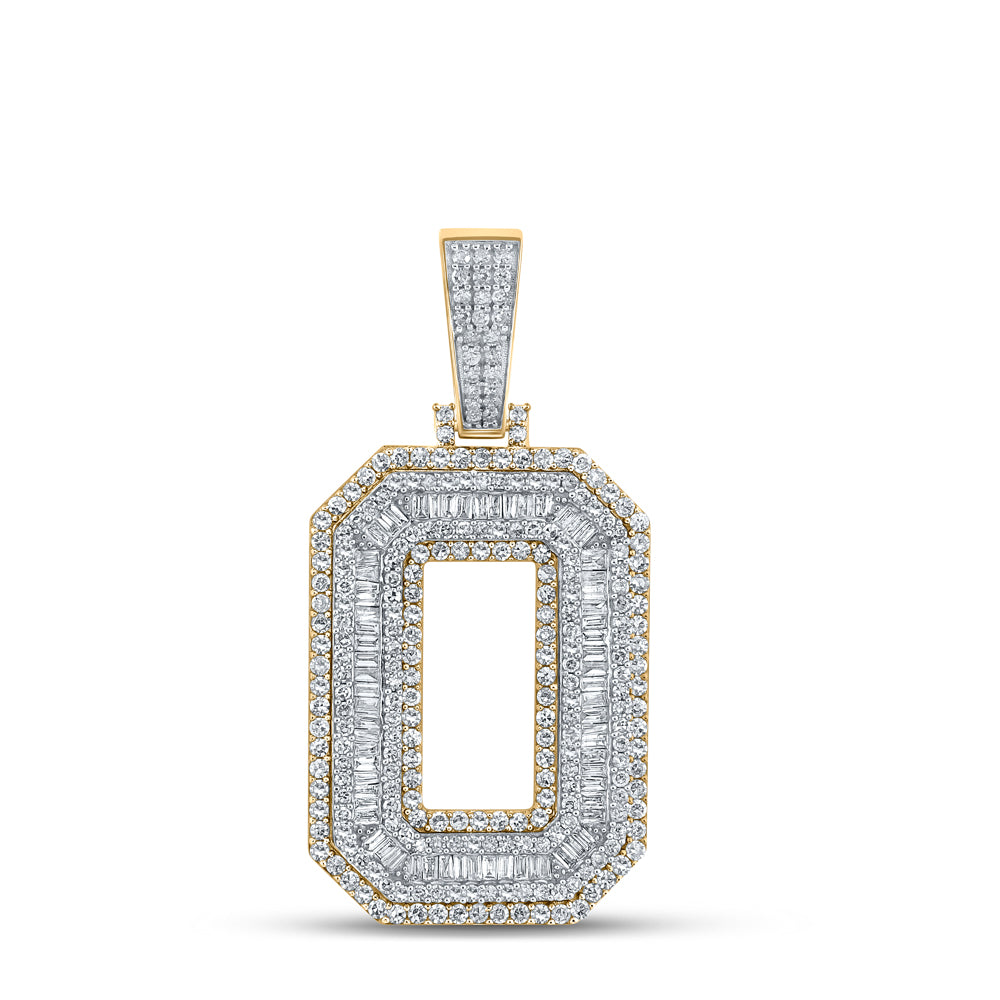 2 1/5CTW-DIA CN MENS INITIAL "O" PENDANT