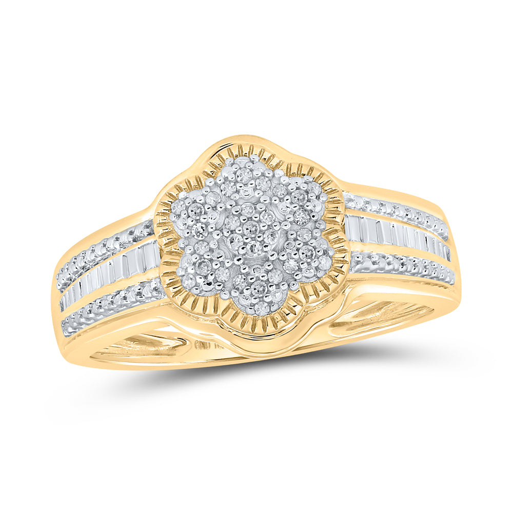 1/12CTW-DIA P1P2 GIFT FLOWER RING