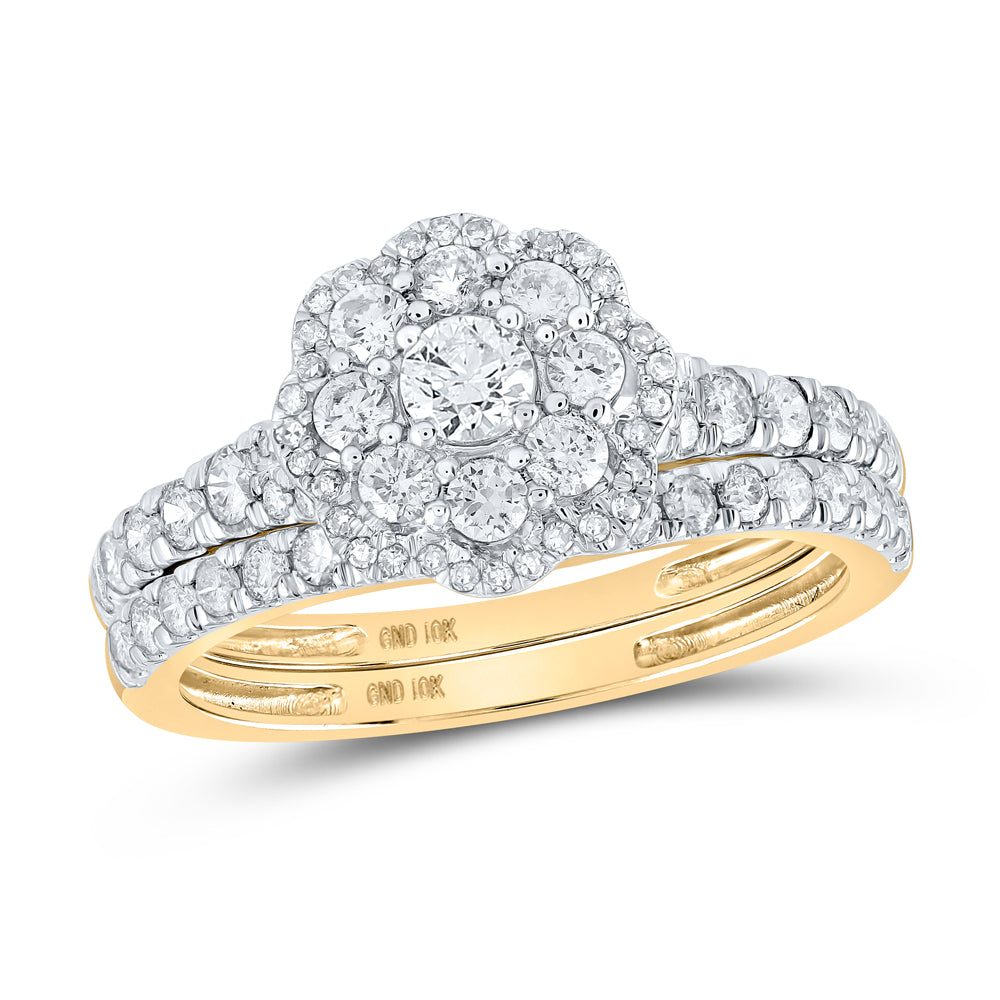 1CTW-DIA ANA M FASHION BRIDAL SET SINGLE HALO