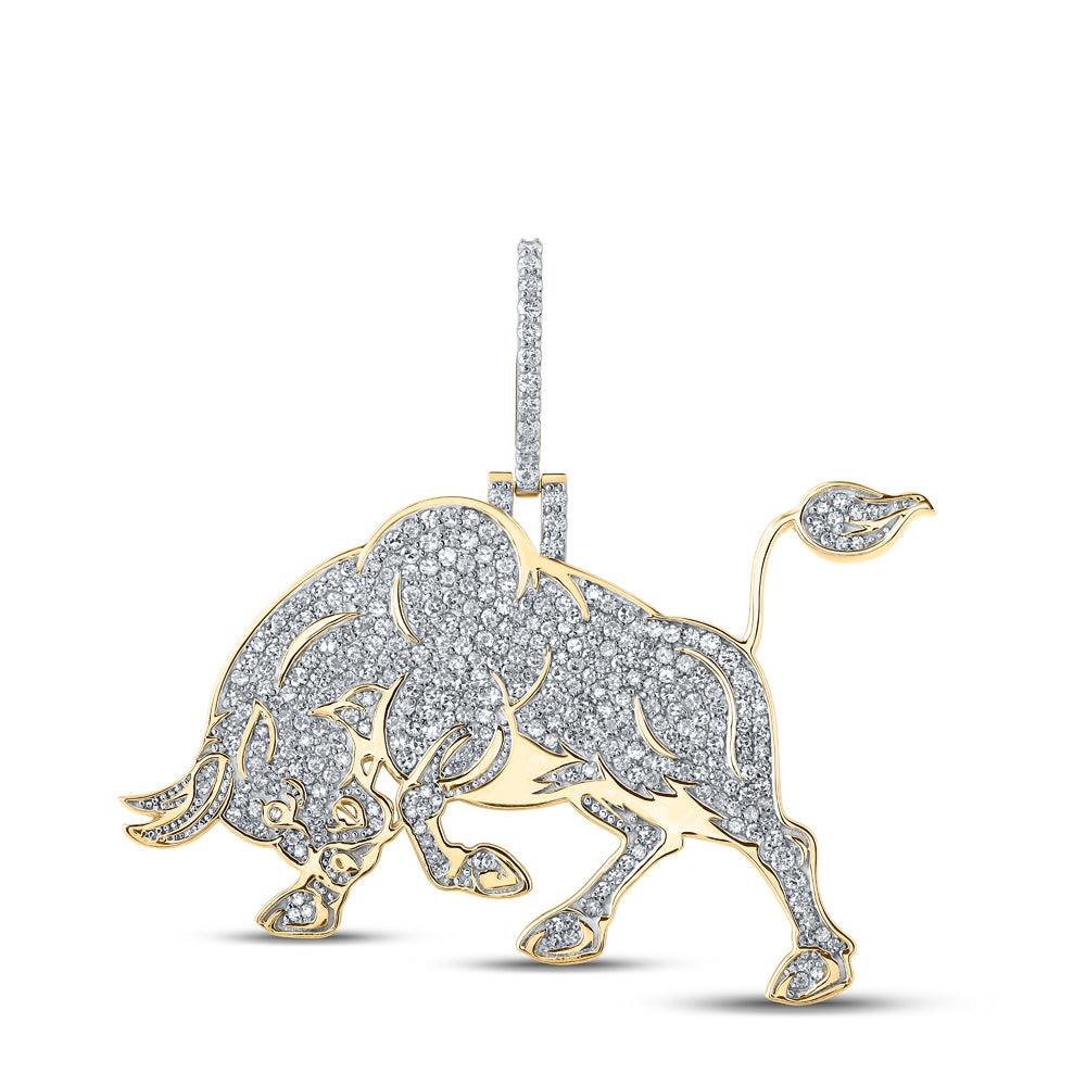 2CTW-DIA NK BULL MENS CHARM