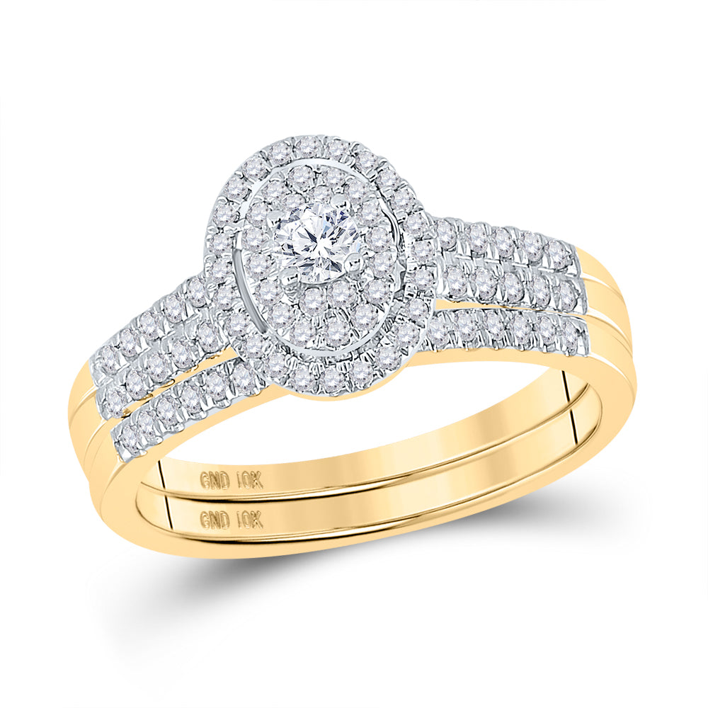 1/2CTW-DIA NK 1/8CT-CRD BRIDAL SET