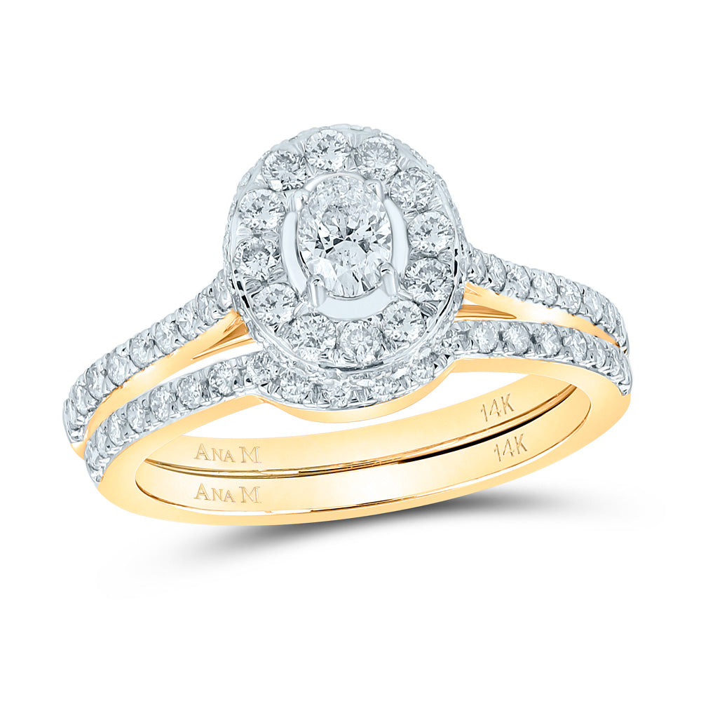 1CTW-DIA ANA M 1/5CT-COVAL BRIDAL SET 1 HALO