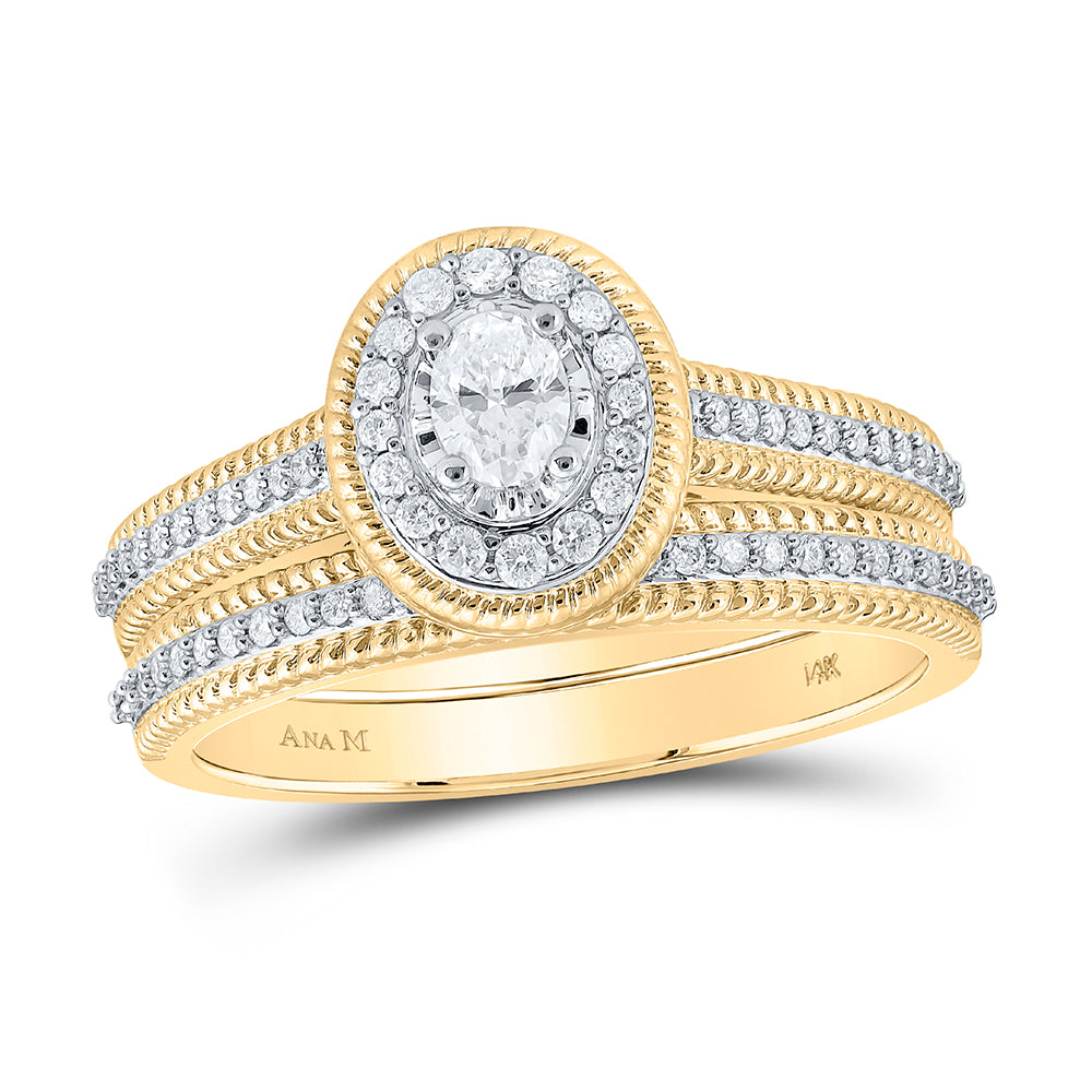 1/2CTW-DIA ANA M 1/5CT-COVAL BRIDAL SET