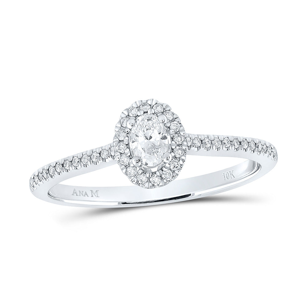 1/3CTW-DIA ANA M 1/5CT-COV ENGAGEMENT SINGLE HALO RING