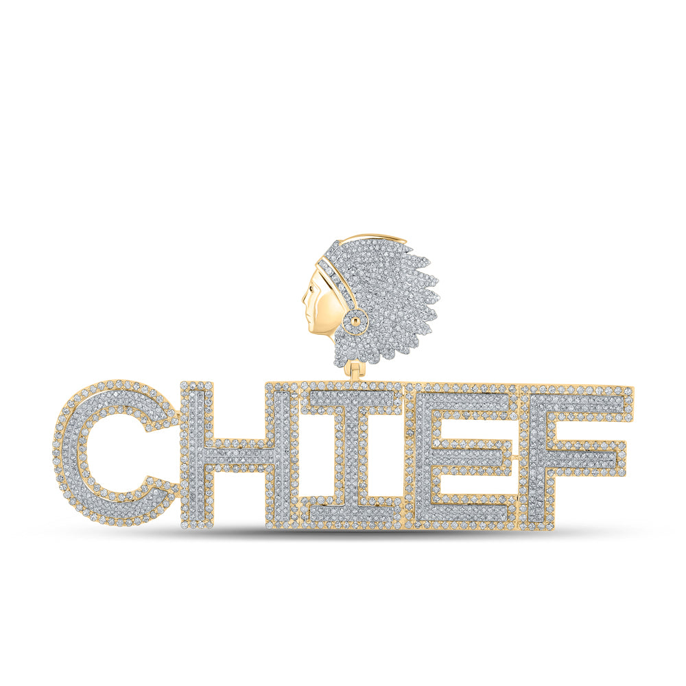 4 7/8 CTW-DIA CN INITIAL" CHIEF " MENS CHARM