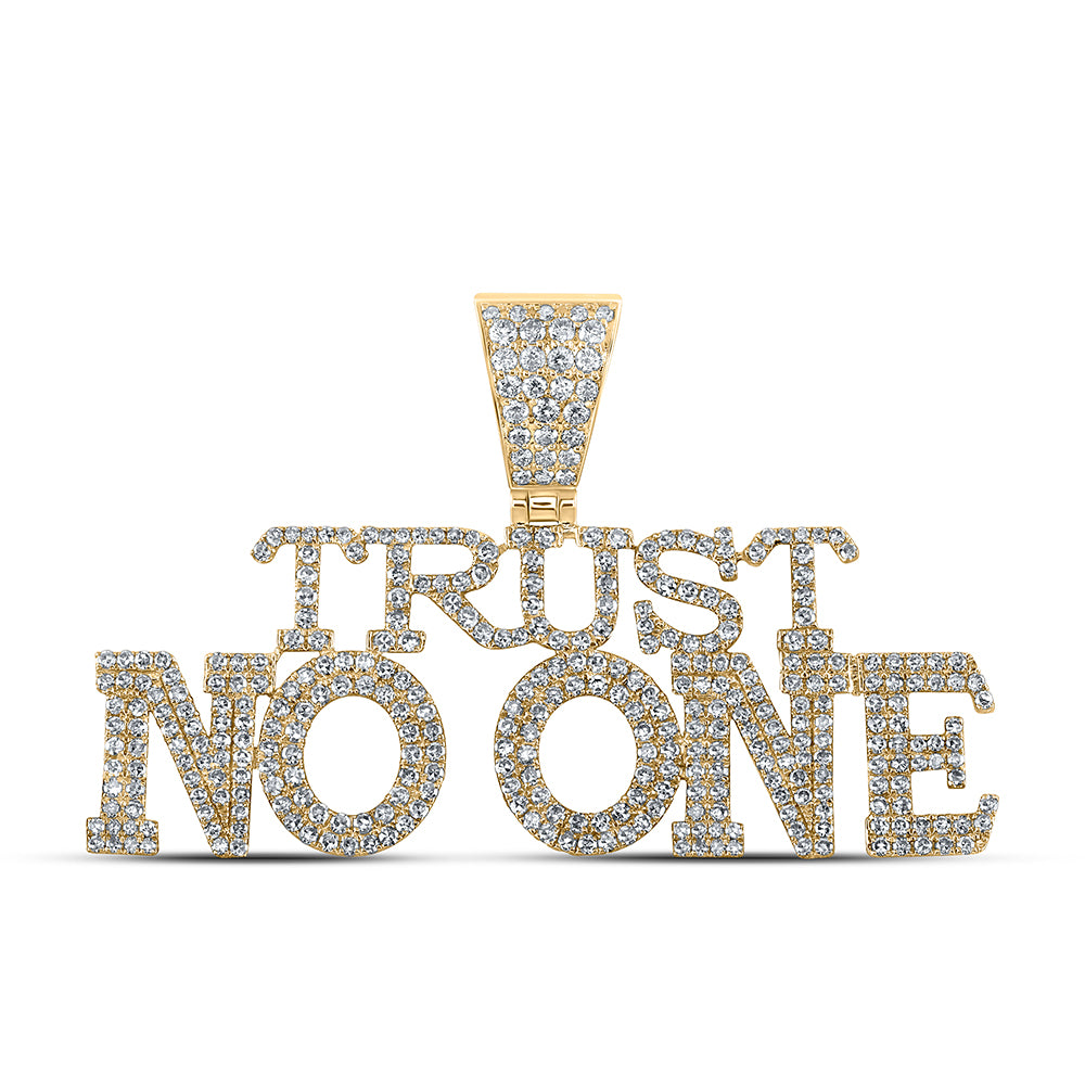 2 1/3CTW-DIA NK "TRUST NO ONE" MENS CHARM