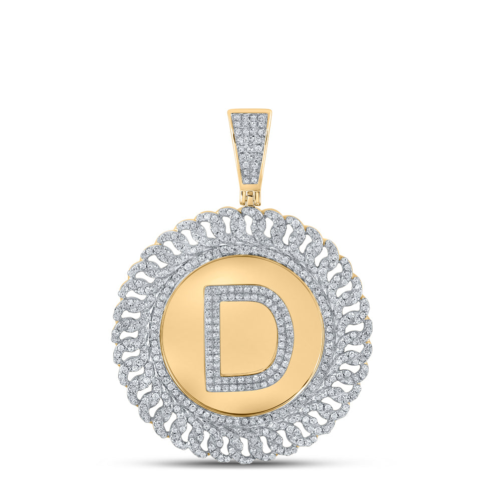 1 1/4CTW-DIA P1P2 INITIAL "D" WITH ROUND PENDANT
