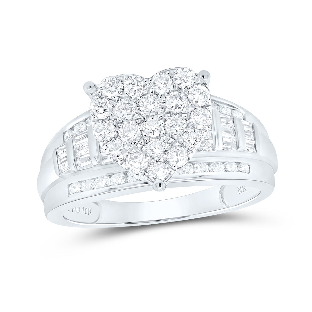 1CTW-DIA NK FASHION HEART RING S8