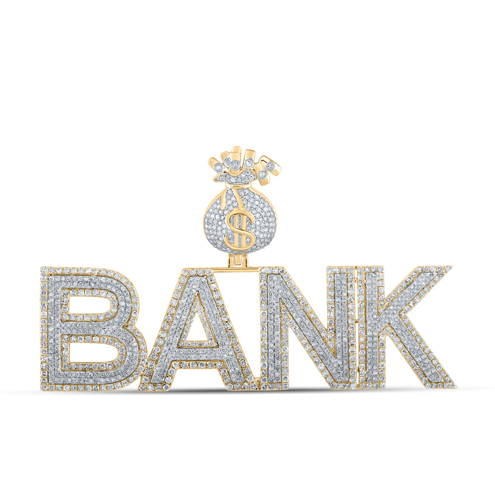 3 7/8CTW-DIA P1 "BANK" MONEY BAG CHARM
