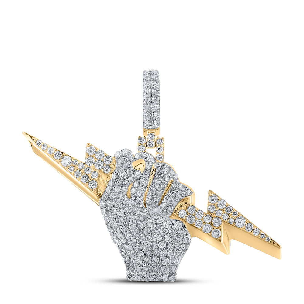 2 3/8CTW-DIA NK THUNDER BOLT MENS CHARM